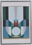 RENINA KATZ - Geométricos - Serigrafia - Tirtagem 1/2 - Assinado no CID e datado de 1972 - Med: 54 x 45cm (Obra) e 72 x 51cm (Total)