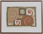 ANNA LETÍCIA - Abstrato - Serigrafia P.I Tiragem 7/9 Assinado no CID e datado de 1987. Med: 60 x 39cm (Obra) 82 x 62cm (Total)