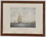 SAMUEL WATERS (1811 - 1882) - Outward Bound - Gravura inglesa a cores gravado por H. Plipaill. Em reprodução. Med: 58 x 42cm