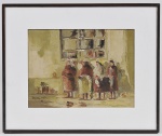 FIGURAS - Óleo sobre tela assinado no CIE e datado de 1948. med: 39 x 29cm