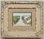CARLOS AUGUSTO - Ponte Santa Ifigênia 1824 - OSE assinado no CID, Ricamente emoldurado e com cache da Galeria Dom Quixote. Med: 20 x 15cm (Obra) e  51 x 45cm