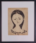Iberê Camargo (1914 - 1994) - Figura / Nanquim sobre Papel / Datado 1961 / Assinado CID / Medindo 35 x 25 cm e 55 x 46 cm