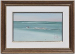 MARINHA COM FIGURAS - Óleo sobre tela, assinado no CID , datado de 1974 e medindo: 27 x 45cm (Obra) e 49 x 68cm (Total)