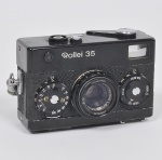 COLECIONISMO - camera fotografica analógica Rollei 35 - Lentes 35mm no estojo (Sem garantia de funcionamento) Med: 12 x 7cm