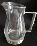 Antiga jarra de agua com alça em metal - Altura: 20 cm