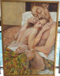 Quadro óleo  sobre madeira ,do fabuloso artista Gaya Vidal,  , falecido 2000 - Medidas:  80x 107  cm ( com moldura)