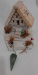 Miniatura de casa decorativa em pedras naturais da Espanha cidade de Honda.