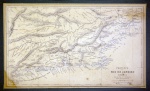 PROVINCE OF RIO DE JANEIRO BRAZIL. FROM THE MAP OF H. MAHLMANN. DRAWN BY G. H. SWANSTON. Gravura em metal. 14 x 23,5 cm (mancha); 29,5 x 39 cm (me). No verso, cachet da Galeria L´Amateur, de Buenos Aires, onde se lê: Mapa original, limites coloreados, realizado por G. H. Swanton en Londres, en el año 1847.  