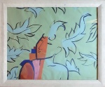 Zaven Paré (1961). RETRATO COM ACANTOS. Pont Aven, 1992. Colagem e nanquim sobre papel. 45 x 56 cm (mi); 54 x 66 cm (me). 