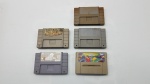 Lote Com 05 Cartuchos Jogos de Super Nintendo SNES Paralelos de Alta Qualidade.Não Testados.Não garantimos o funcionamento caso o envio seja feito pelos correios ou transportadora.