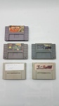 Lote Com 05 Cartuchos Jogos de Super Nintendo SNES Contra III - Nigel Mansell F-1 Challenge - Out Of This World - Sonic Paralelos de Alta Qualidade.Não TestadoNão garantimos o funcionamento caso o envio seja feito pelos correios ou transportadora.