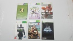 Lote Com 06 Manuais de Jogos para Console Videogame Xbox 360 Originais em Excelente Estado de Conservação