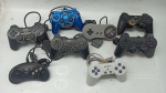 8 Controles Manetes Para Videogame Console Playstation 2 - PS2, Super Nintendo - SNES, SEGA - Mega Drive e Playstation 1 - PS1. Lote não Testado, Todas Apresentam algum problema.