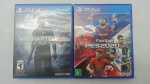 2 DVDs jogos de Playstation 4 - PS4 Original - Uncharted 4 A Thief's End - Football Pes 2020.