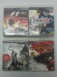 4 DVDs jogos de Playstation 3 - PS3 Original - F1 (Formula 1) 2011 - Pes 2013 Pro Evolution Soccer - Assassin's Creed III - God of War 3.
