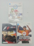 3 DVDs jogos para Nintendo Wii Original - Mario Kart Wii - F1 (Formula 1) 2009 - Tiger Woods PGA Tour 09 All Play