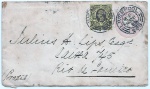 AV9341 - Envelope Circulado de Liverpool - Inglaterra para Rio de Janeiro - 06 de Novembro de 1889 -
