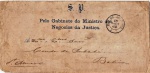 GA175 - Carta e Envelope Emitida pelo Gab. Do Ministro dos Negocios da Justica - Enderecada ao CONDE de SUBAHE - BA - 15 de Agosto de 1882