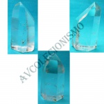 AV9466 - Cristal Hexagonal - Lapidado - 5cm x 4cm x 5cm - Linda Peça