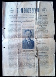 GA090 - Exemplar original do jornal O Momento, Ano I, número 5, de 24-08-1926, cidade de Buracica, Bahia