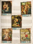 AV1391B - Selos RAS AL KHAIMA - Serie com 5 Selos - Artes - Religião - MÃE