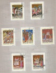 AV1394A - Selos Hungria - Serie com 7 Selos - Artes - Religião - 1971