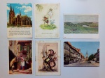 Colecionismo. Cartofilia Cartão Postal Fotografia. Lote com 6 antigos cartões postais usados, selados e carimbados na Alemanha.