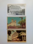 Colecionismo Cartão Postal Fotografia. Cartofilia. Lote com 3 cartões postais antigos de Salvador, Bahia: Forum Ruy Barbosa, Basílica do Senhor do Bonfim e Hotel da Bahia.
