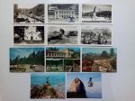 Colecionismo Cartão Postal Fotografia. Lote com 11 cartões postais antigos do Rio de Janeiro: Petrópolis (3), Lago da Glória (1), Niterói (2), Centro da Cidade (1), Teresópolis (1), Largo da Lapa (1), Cristo Redentor (1) e Bondinho Aéreo ao Pão de Açúcar (1), sendo dois deles selados e carimbados.