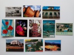 Colecionismo Cartão Postal Fotografia. Lote com 11 cartões postais antigos variados: Museu de Arte Moderna de Goiania - Goiás, Instituto Ricardo Brennand, São Luiz - Maranhão, 3 rosas em cartão tri-dimensional, Jardim Japonês e outros.