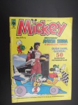 Gibi ou HQ - Mickey Revista Mensal de Walt Disney 388 - Vruuuuuu Ayrton Senna O Brasileiro Voador, ano 1985, editora Abril, lombada com grampos enferrujados.