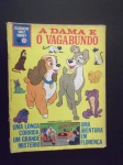 Gibi ou HQ - Clássicos Walt Disney nº 13 A Dama e o Vagabundo, 1969, editora Abril, desgaste da lombada, capa e contracapa soltas do miolo, bordas amareladas, folhas centrais soltas dos grampos da lombada, mede 27x20cm ( AxL ).