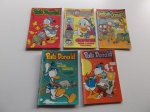 Gibi ou HQ - 5 revistas Pato Donald, década 80, editora Abril.