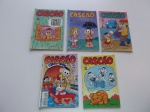 Gibi ou HQ - 5 revistas do Cascão década de 80/90, editora Abril.