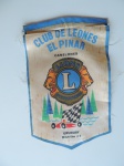 Flâmula Club de Leones El Pinar Canelones Lions International Uruguay, 23cm comprimento, desgaste usual e manchas, no estado.