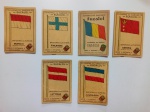 Colecionismo. Lote com 6 Estampas Sabonete Eucalol da série Bandeiras da Europa.