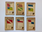 Colecionismo. Lote com 6 Estampas Sabonete Eucalol da série Bandeiras Estaduais do Brasil.