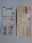 Antigo volante e cartão perfurado da Loteria Esportiva, teste 122 de 03 e 04/02/1973.