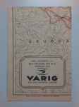 Colecionismo Aviação. Antigo Mapa Geográfico do Rio Grande do Sul oferecido pela Varig aos seus Distintos Clientes com as linhas da Varig. Junho 1957. Contém alguns furinhos.