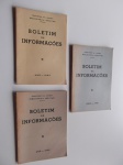 3 Boletim de Informações do Ministério da Guerra Biblioteca militar, anos 1945, 1946 e 1948, organizador General V. Benício da Silva, laterais amareladas.