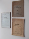 3 periódicos Mensário de Cultura Militar Estado Maior do Exército, ano 1952, laterais amareladas.