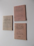 Grêmio Beneficente da Oficiais do Exército - 1 Estatuto e 2 Relatórios, ano 1953, formato pequeno.