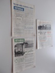 3 publicações da Petrobrás, nºs 103, 104 e 105, ano 1957, editado pela Assessoria de Relações Públicas, 15 páginas cada, algumas manchas amareladas.