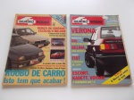 2 Revistas Quatro Rodas, ano 1987, matéria de capa: Monza ou Santana Escolha o Melhor; ano 1989: Verona Conheça o Novo Ford.