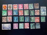 Colecionismo Filatelia Selos Antigos. Lote com 29 selos da França - Republique Française.