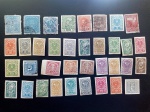 Colecionismo Filatelia Selos Antigos. Lote com 36 selos da Áustria / Deutsch Österreich / República da Áustria Alemã.