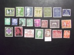 Colecionismo Filatelia Selos Antigos. Lote com 22 selos da Alemanha - Deutsche Bundespost.