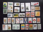 Colecionismo Filatelia Selos Antigos. Lote com 36 selos do Brasil.