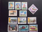 Colecionismo Filatelia Selos Antigos. Lote com 12 selos da Mongólia.