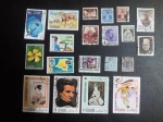 Colecionismo Filatelia Selos Antigos. Lote com 20 selos estrangeiros: Zaire, Congo, Romania, Costa Rica e outros.